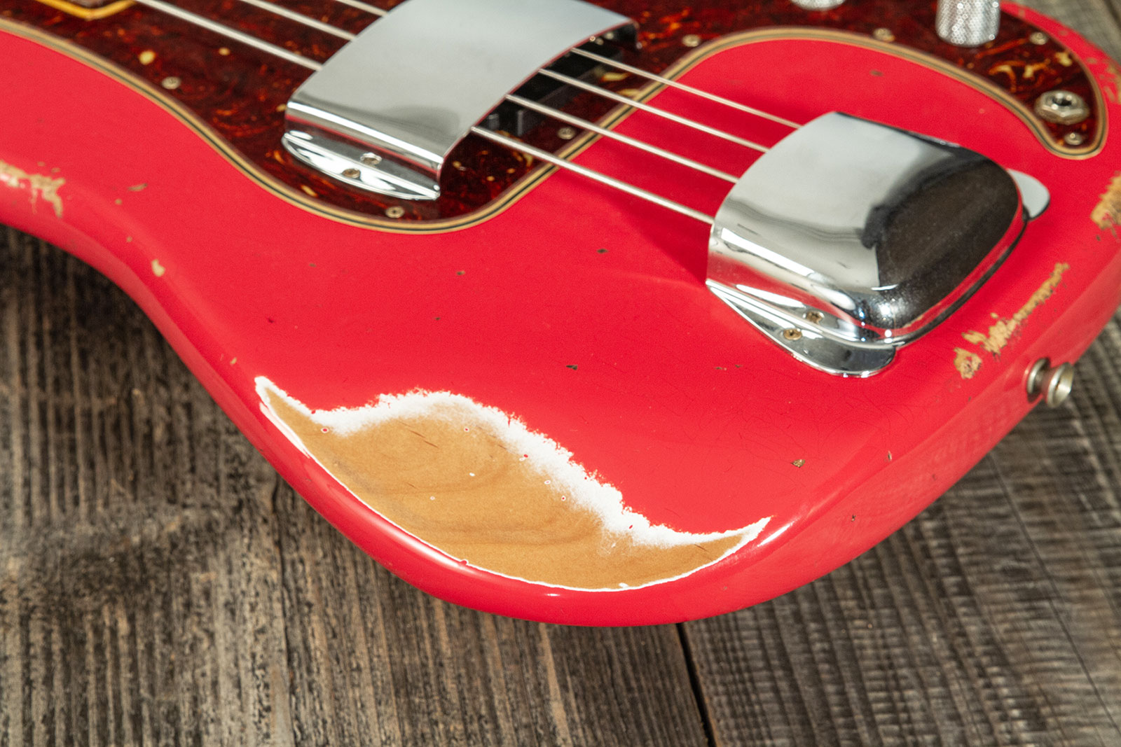 Fender Custom Shop Precision Bass 1960 Rw #r117926 - Heavy Relic Fiesta Red - Basse Électrique Solid Body - Variation 4