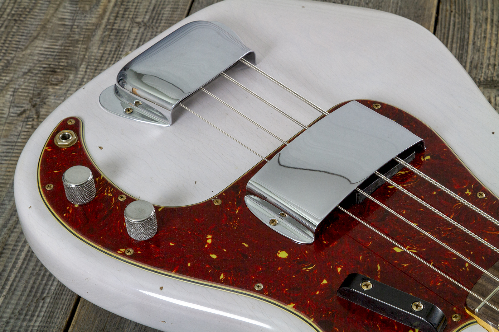 Fender Custom Shop Precision Bass 1960 Rw #r140276 - Journeyman Relic White Blonde - Basse Électrique Solid Body - Variation 3