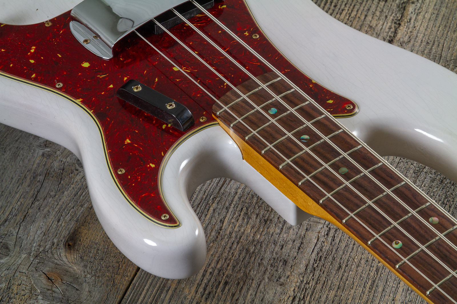 Fender Custom Shop Precision Bass 1960 Rw #r140276 - Journeyman Relic White Blonde - Basse Électrique Solid Body - Variation 4