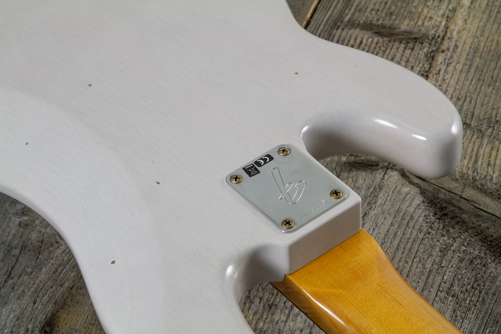 Fender Custom Shop Precision Bass 1960 Rw #r140276 - Journeyman Relic White Blonde - Basse Électrique Solid Body - Variation 8