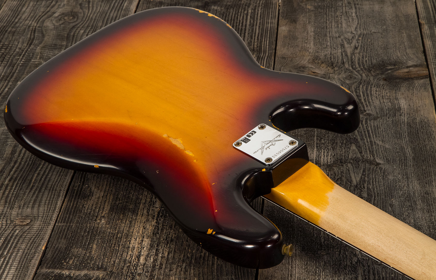 Fender Custom Shop Precision Bass 1961 Rw #cz556533 - Relic 3-color Sunburst - Basse Électrique Solid Body - Variation 3