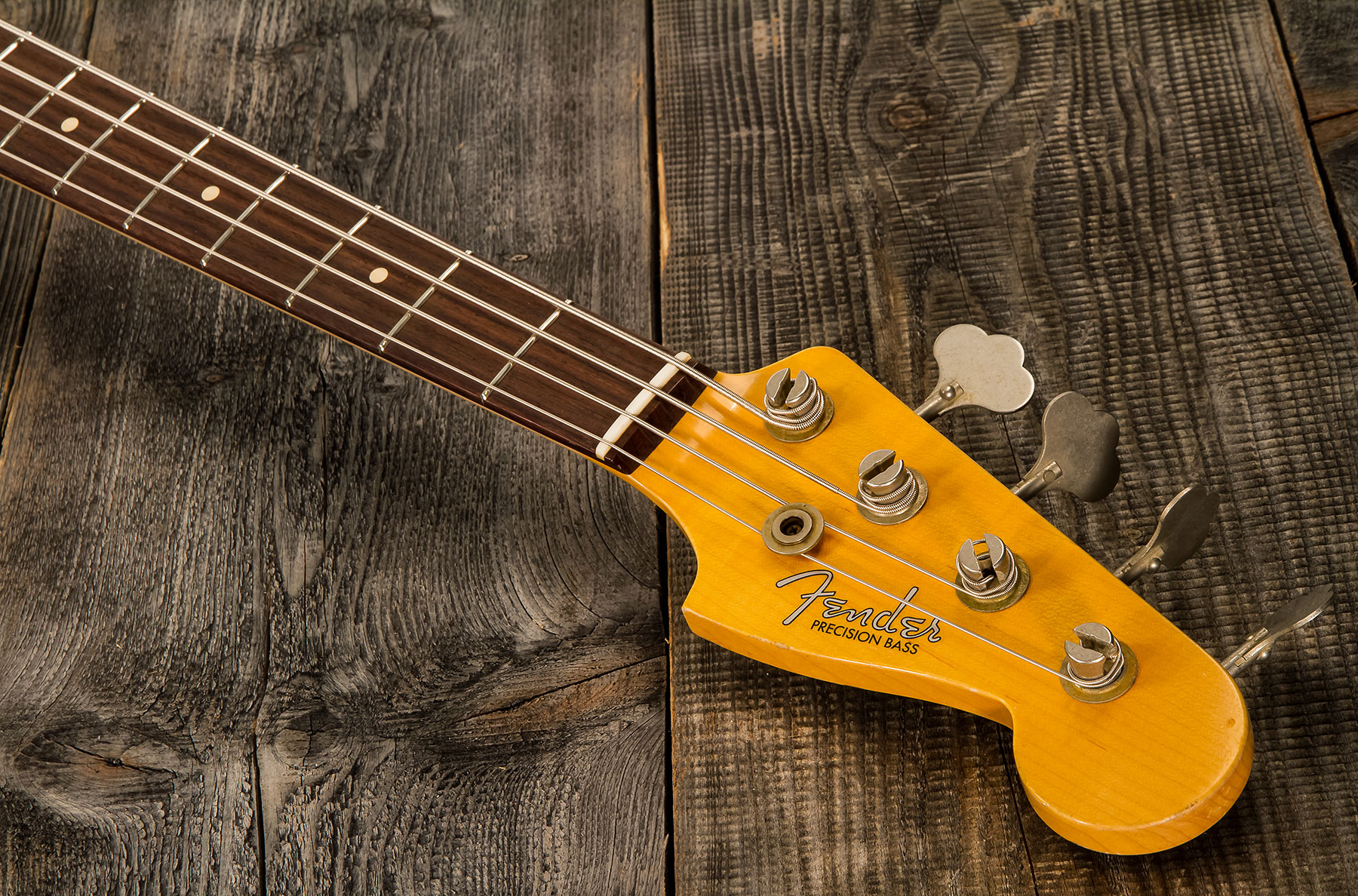 Fender Custom Shop Precision Bass 1961 Rw #cz556533 - Relic 3-color Sunburst - Basse Électrique Solid Body - Variation 5