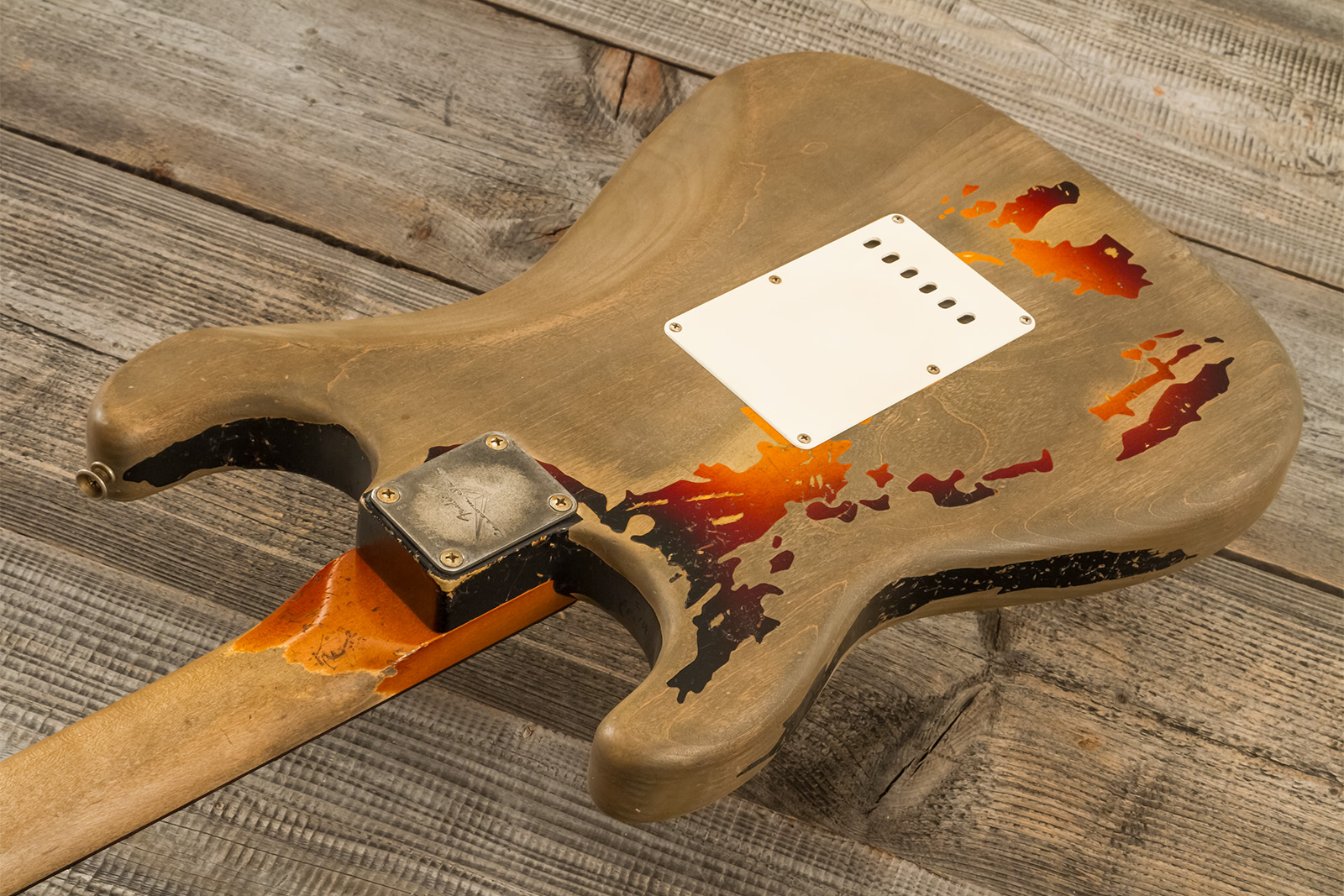 Fender Custom Shop Rory Gallagher Strat Masterbuilt D.wilson Signature 3s Trem Rw #cz574478 - Heavy Relic 3-color Sunburst - Guitare Électrique Forme 