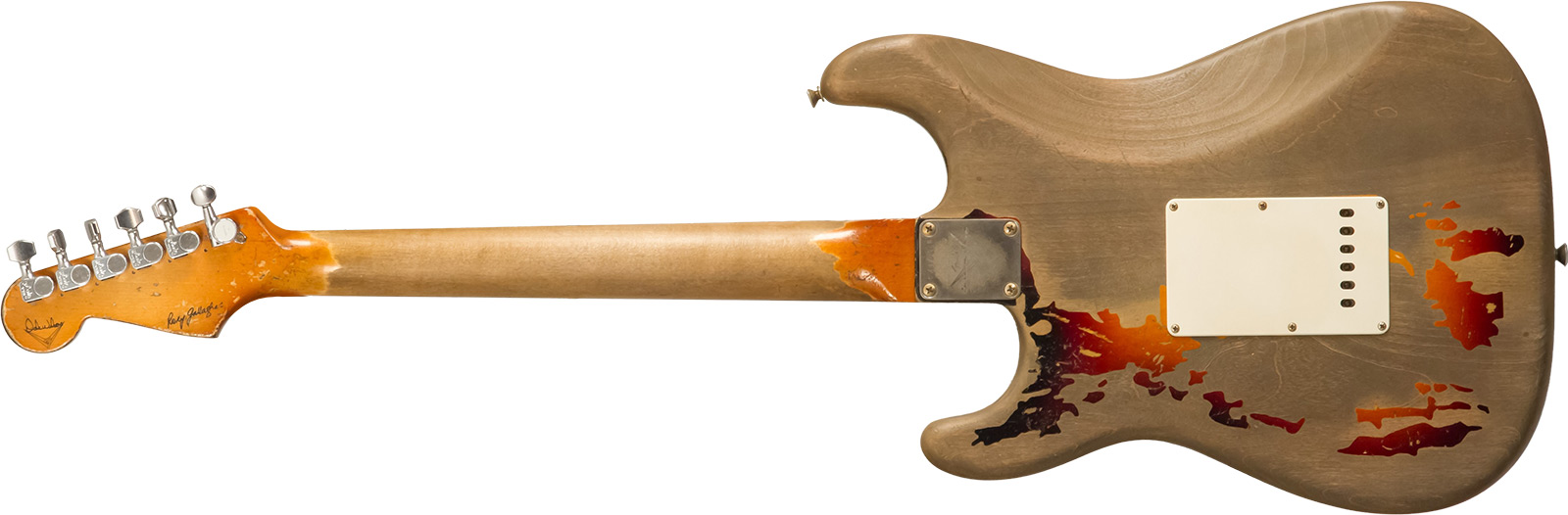 Fender Custom Shop Rory Gallagher Strat Masterbuilt D.wilson Signature 3s Trem Rw #cz574478 - Heavy Relic 3-color Sunburst - Guitare Électrique Forme 