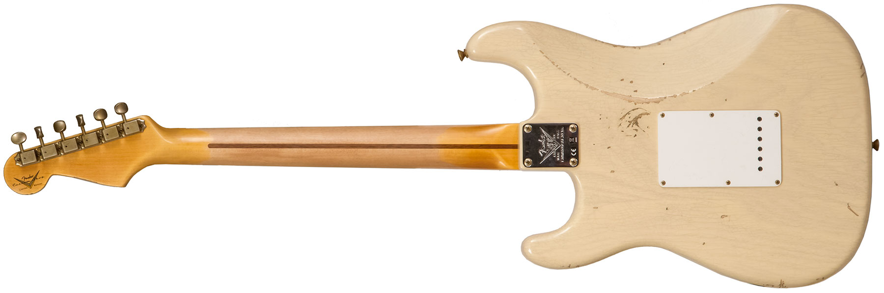 Fender Custom Shop Strat 1954 70th Anniv. 3s Trem Mn #xn5051 - Relic Vintage Blonde - Guitare Électrique Forme Str - Variation 1