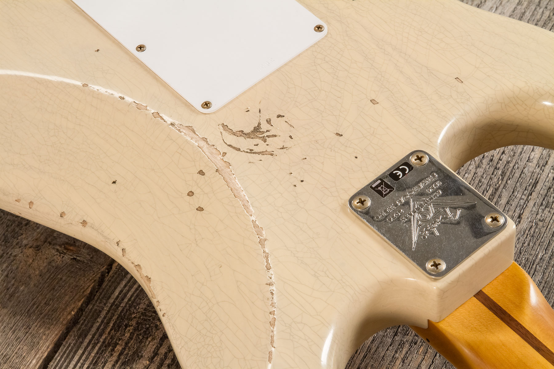Fender Custom Shop Strat 1954 70th Anniv. 3s Trem Mn #xn5051 - Relic Vintage Blonde - Guitare Électrique Forme Str - Variation 7