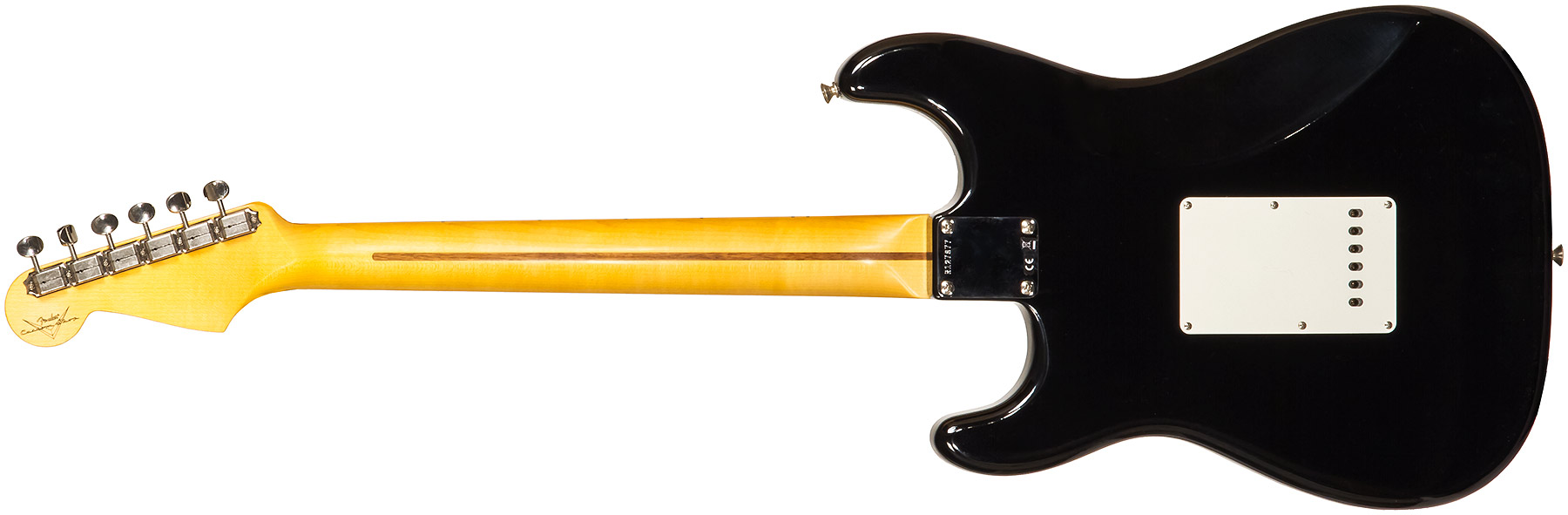 Fender Custom Shop Strat 1955 3s Trem Mn #r127877 - Closet Classic Black - Guitare Électrique Forme Str - Variation 1