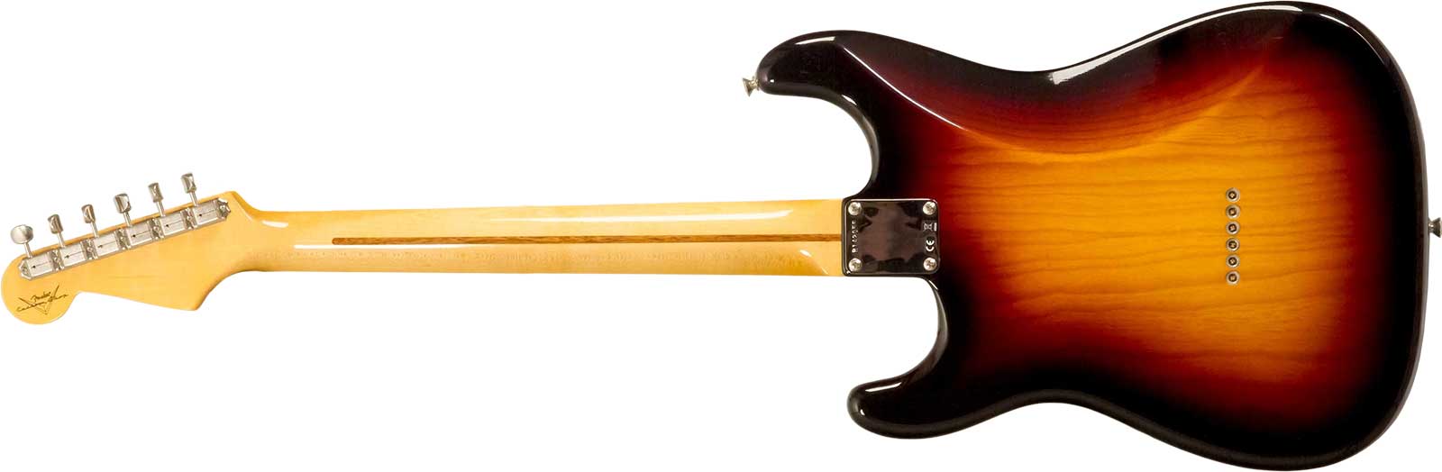 Fender Custom Shop Strat 1955 Vintage Custom Hardtail 3s Ht Mn #r142055 - Time Capsule 2-color Sunburst - Guitare Électrique Forme Str - Variation 2