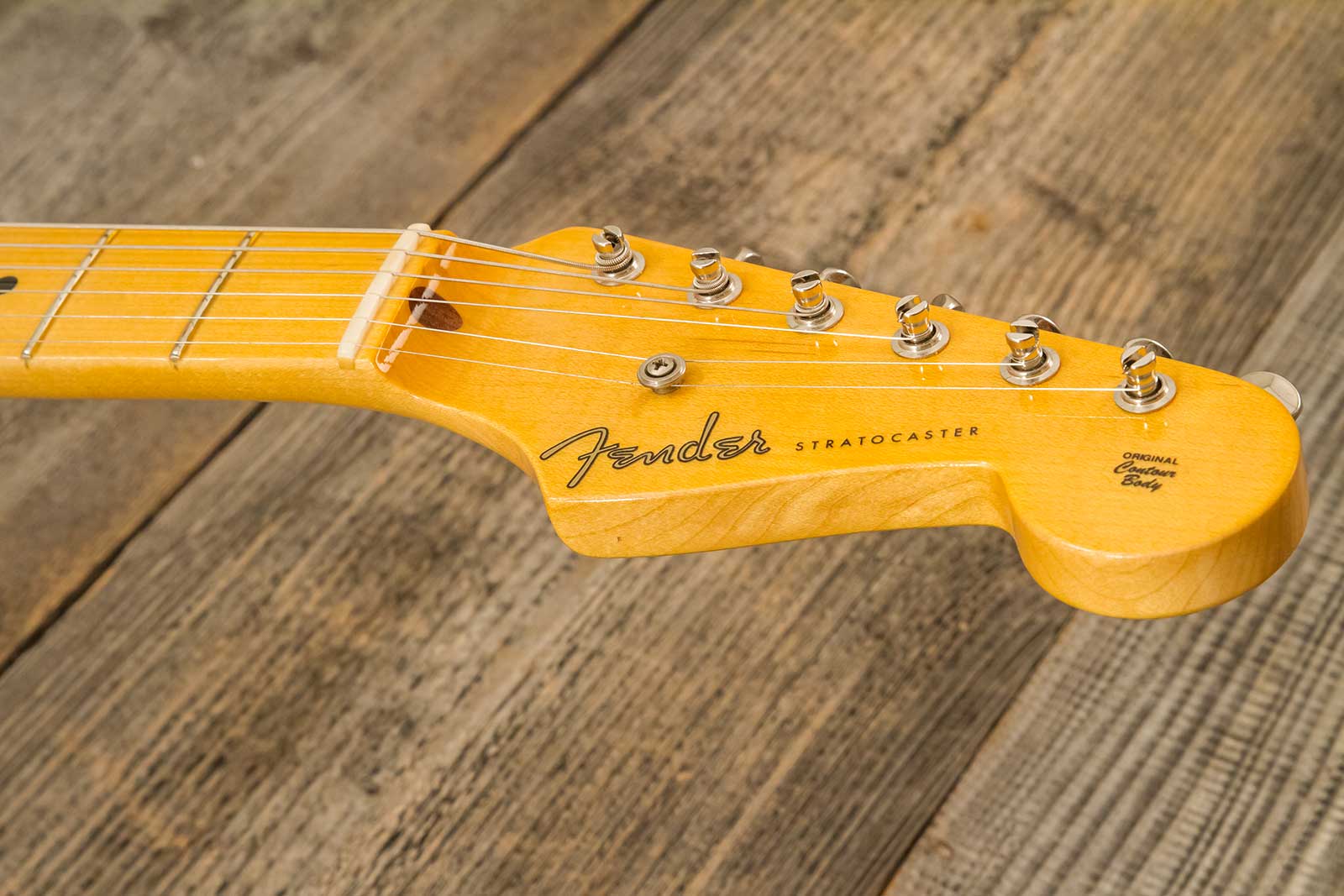 Fender Custom Shop Strat 1955 Vintage Custom Hardtail 3s Ht Mn #r142055 - Time Capsule 2-color Sunburst - Guitare Électrique Forme Str - Variation 7