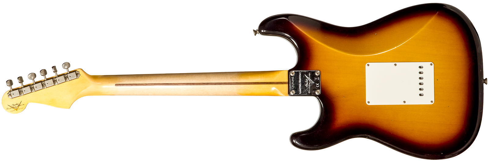 Fender Custom Shop Strat 1956 3s Trem Mn #cz570281 - Journeyman Relic Aged 2-color Sunburst - Guitare Électrique Forme Str - Variation 1