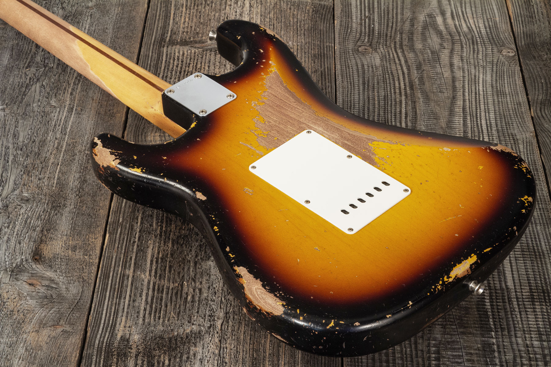Fender Custom Shop Strat 1956 Masterbuilt K.mcmillin 3s Trem Mn #r129060 - Heavy Relic 2-color Sunburst - Guitare Électrique Forme Str - Variation 6