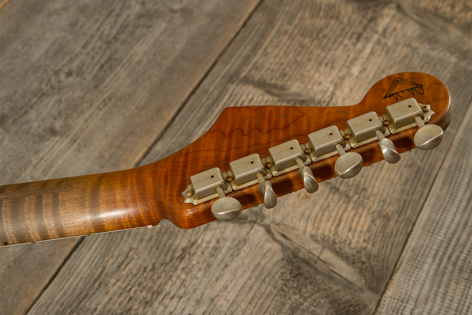 Fender Custom Shop Strat 1957 Masterbuilt D.wilson 3s Trem Mn #cz578116 - Relic Bronze - Guitare Électrique Forme Str - Variation 10