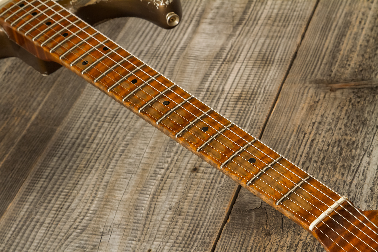 Fender Custom Shop Strat 1957 Masterbuilt D.wilson 3s Trem Mn #cz578116 - Relic Bronze - Guitare Électrique Forme Str - Variation 5
