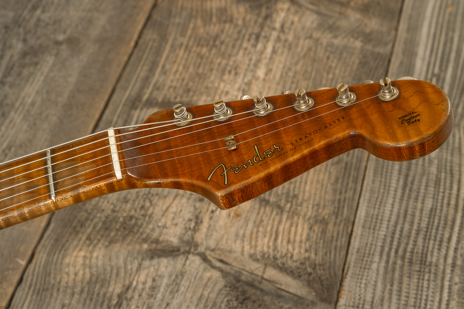 Fender Custom Shop Strat 1957 Masterbuilt D.wilson 3s Trem Mn #cz578116 - Relic Bronze - Guitare Électrique Forme Str - Variation 6
