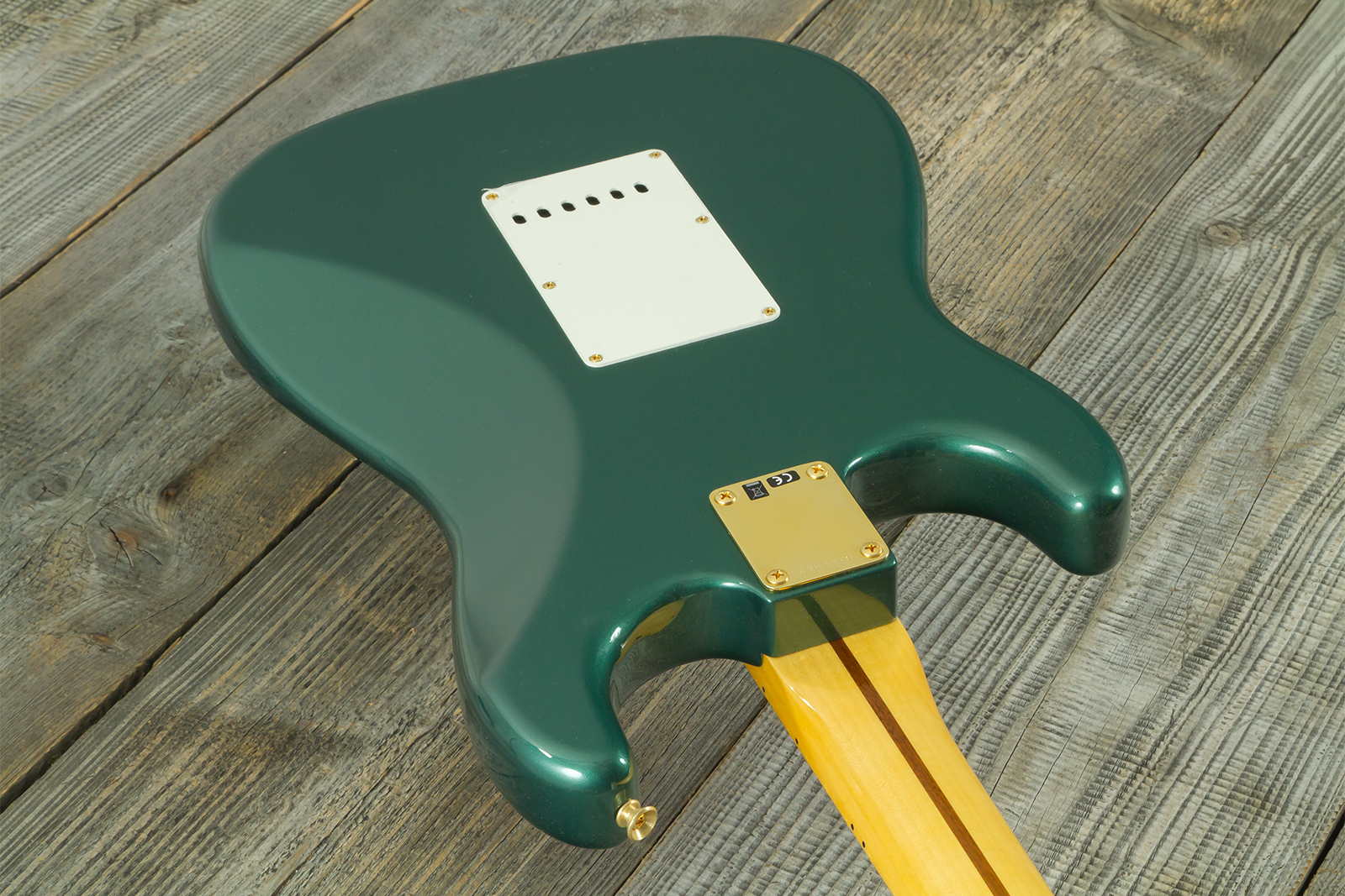 Fender Custom Shop Strat 1957 Vintage Custom 3s Trem Mn #r145062 - Time Capsule Sherwood Green Metallic - Guitare Électrique Forme Str - Variation 9