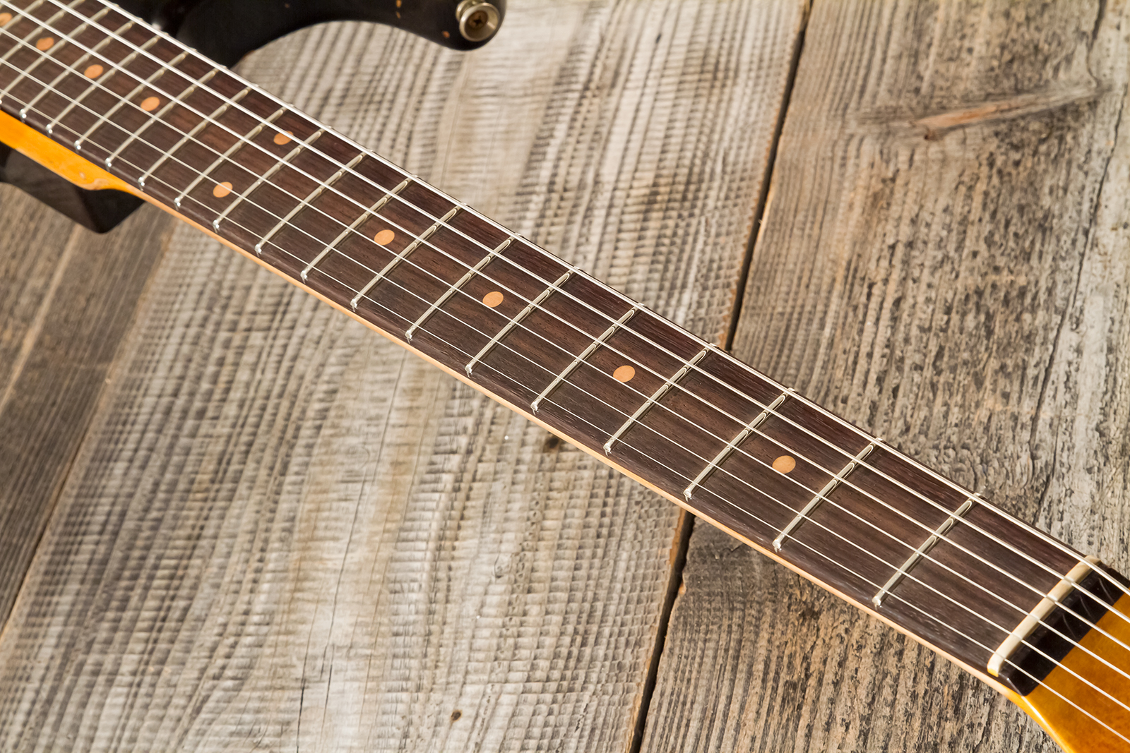 Fender Custom Shop Strat 1959 3s Trem #cz583182 - Super Heavy Relic Chocolate 3-color Sunburst - Guitare Électrique Forme Str - Variation 7
