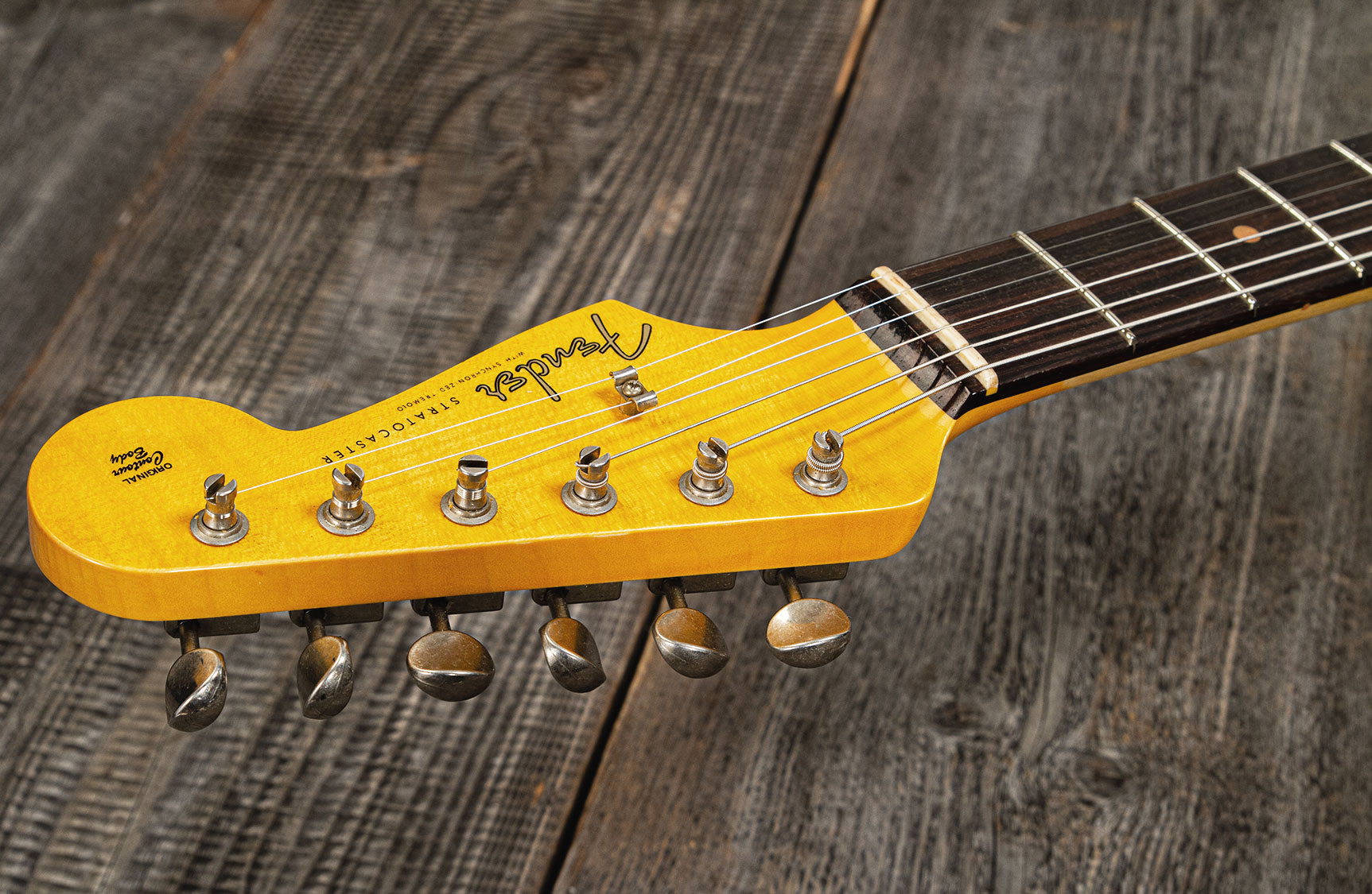 Fender Custom Shop Strat 1959 3s Trem Rw #cz566857 - Journeyman Relic Teal Green Metallic - Guitare Électrique Forme Str - Variation 9
