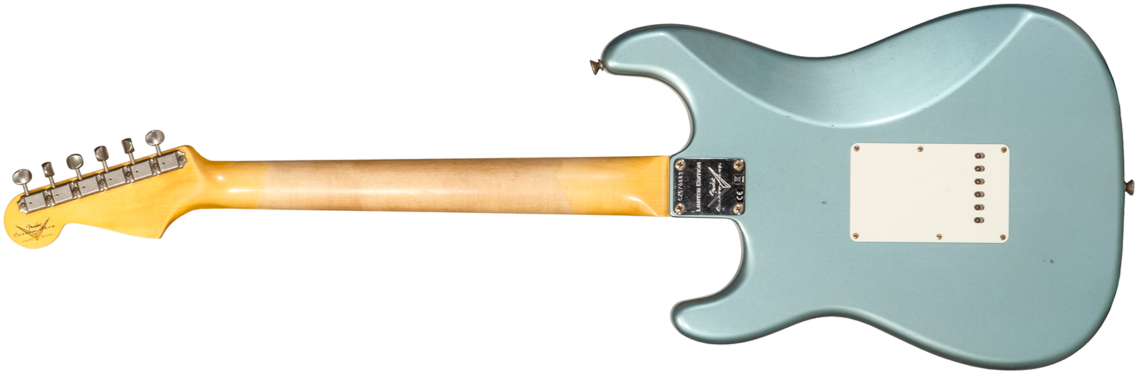 Fender Custom Shop Strat 1959 3s Trem Rw #cz570883 - Journeyman Relic Teal Green Metallic - Guitare Électrique Forme Str - Variation 1