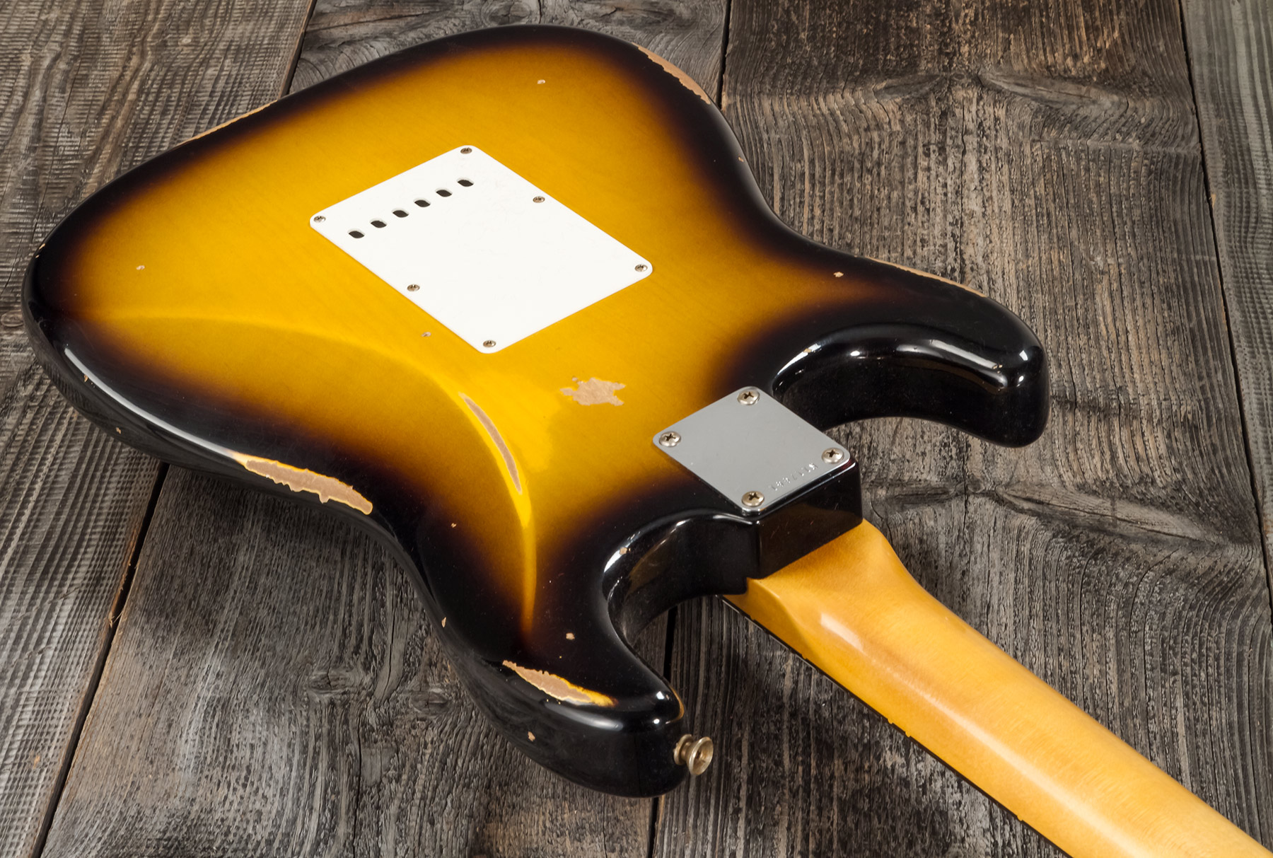 Fender Custom Shop Strat 1959 3s Trem Rw #r117661 - Relic 2-color Sunburst - Guitare Électrique Forme Str - Variation 4