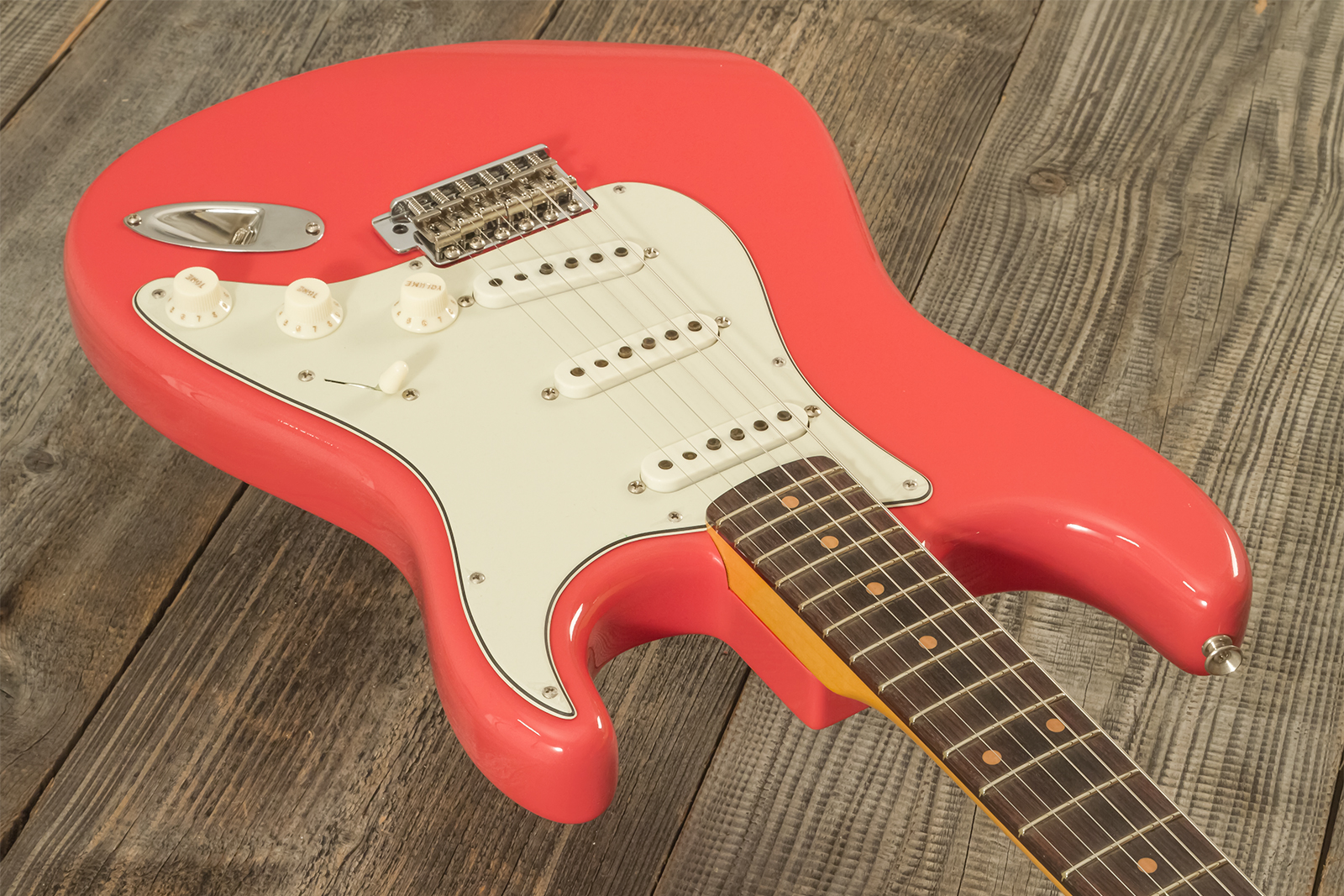 Fender Custom Shop Strat 1959 3s Trem Rw #r144343 - Time Capsule Fiesta Red - Guitare Électrique Forme Str - Variation 2
