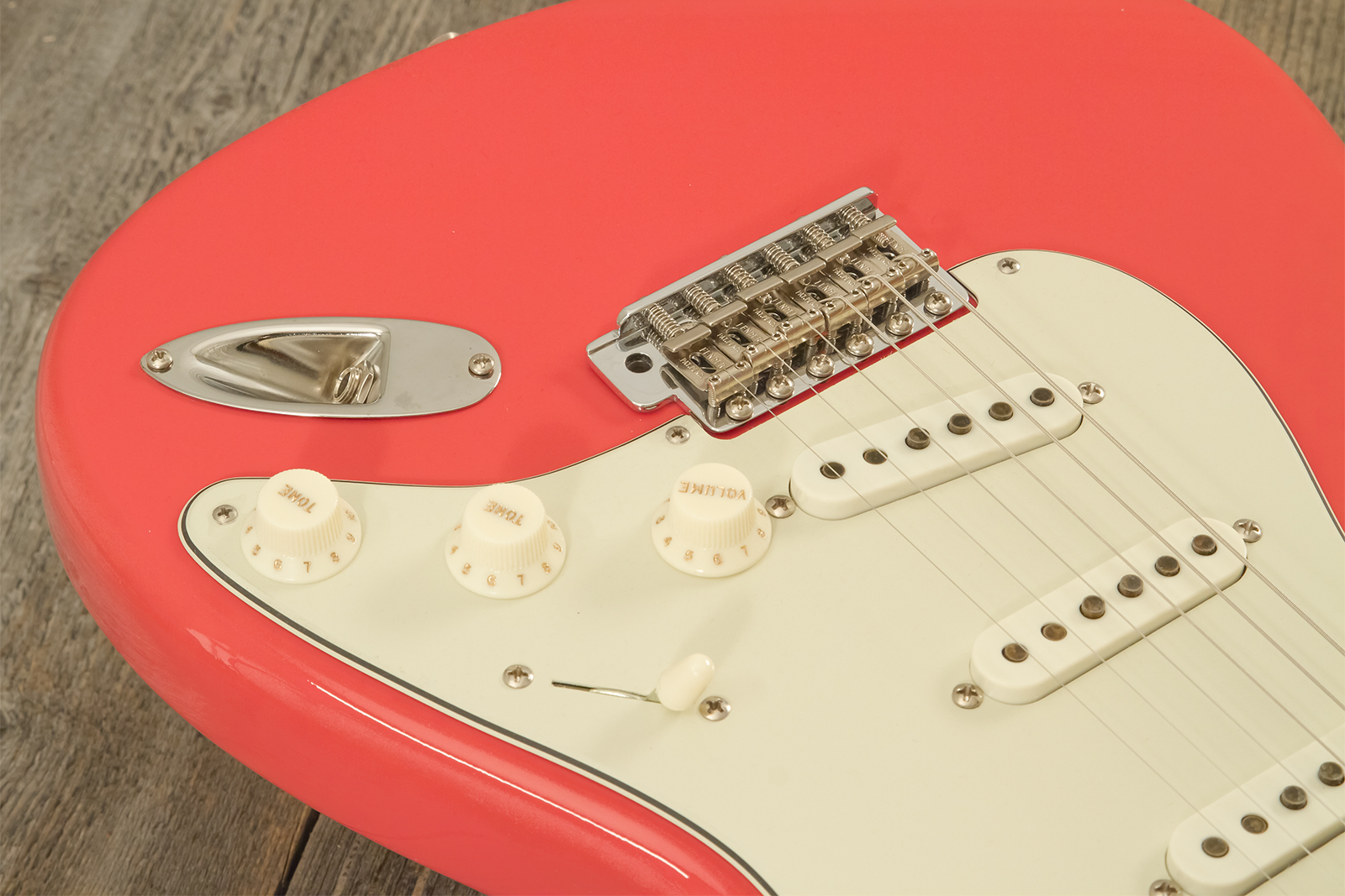 Fender Custom Shop Strat 1959 3s Trem Rw #r144343 - Time Capsule Fiesta Red - Guitare Électrique Forme Str - Variation 3