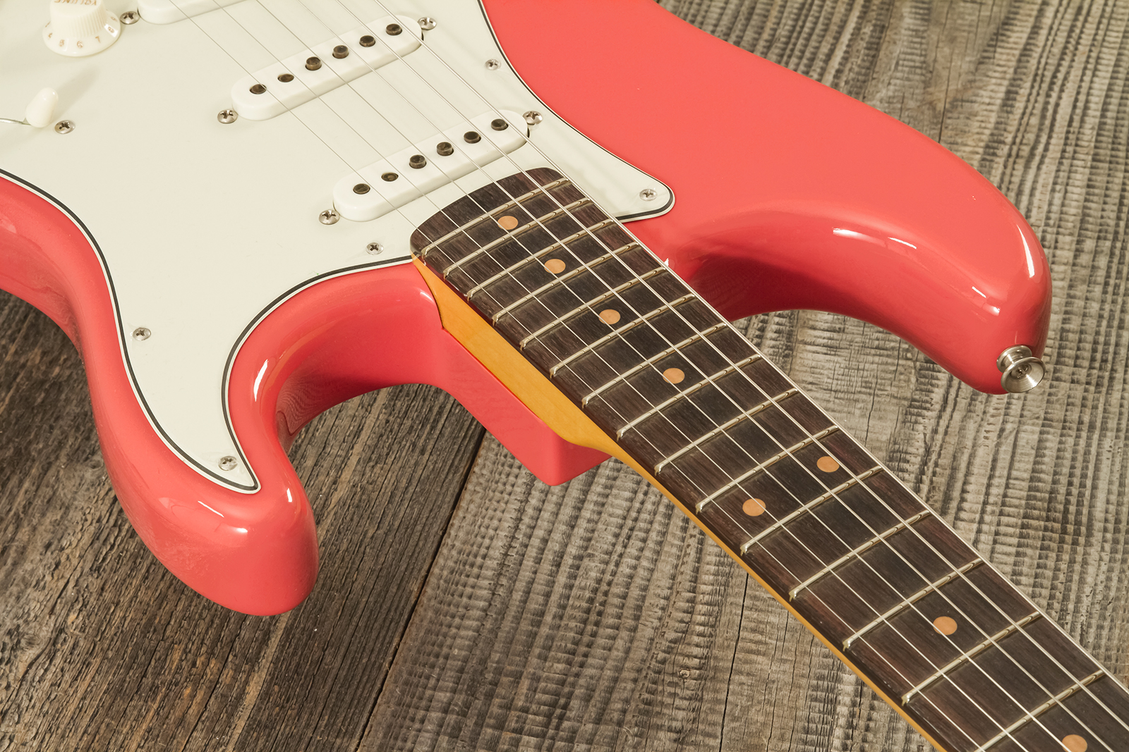 Fender Custom Shop Strat 1959 3s Trem Rw #r144343 - Time Capsule Fiesta Red - Guitare Électrique Forme Str - Variation 4