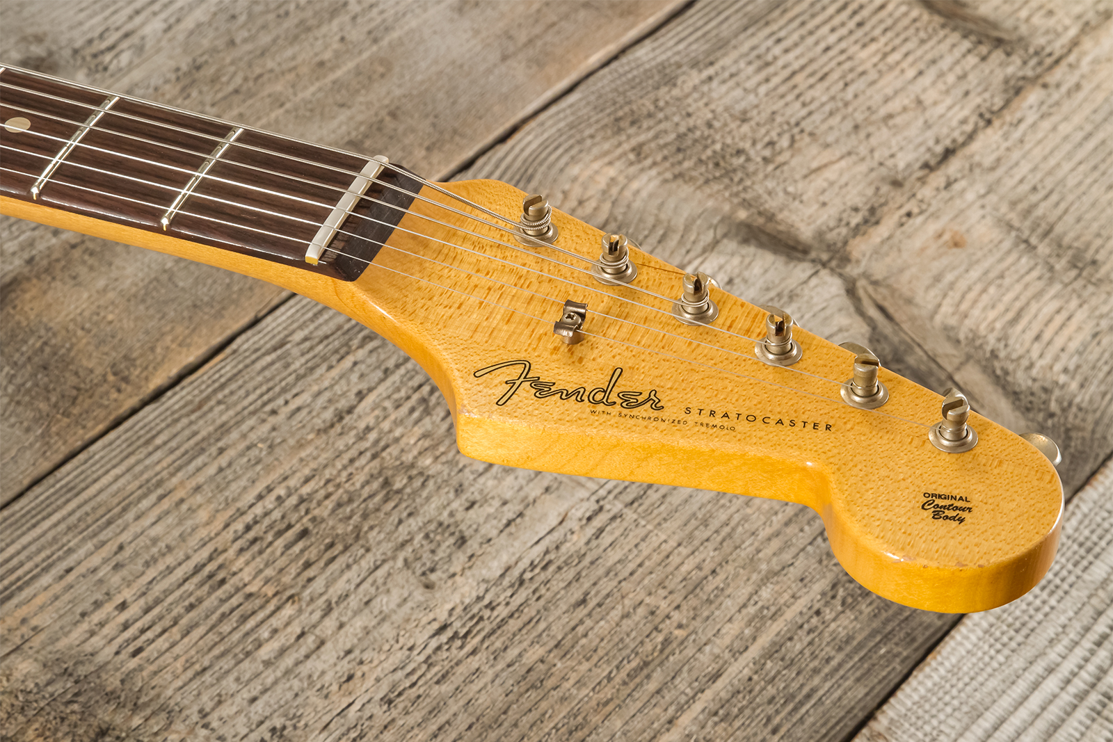 Fender Custom Shop Strat 1959 Masterbuilt D.brown 3s Trem Rw #r143697 - Journeyman Relic Vintage White - Guitare Électrique Forme Str - Variation 7