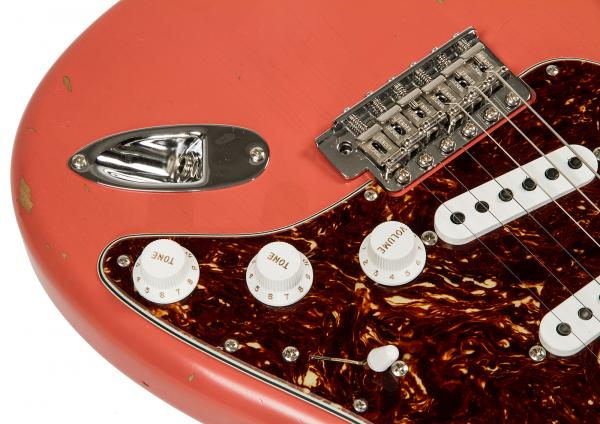 Guitare électrique solid body Fender Custom Shop 1959 Stratocaster - relic tahitian coral