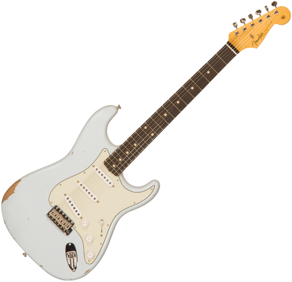 Guitare électrique solid body Fender Custom Shop 1959 Stratocaster #R114939 - Relic sonic blue