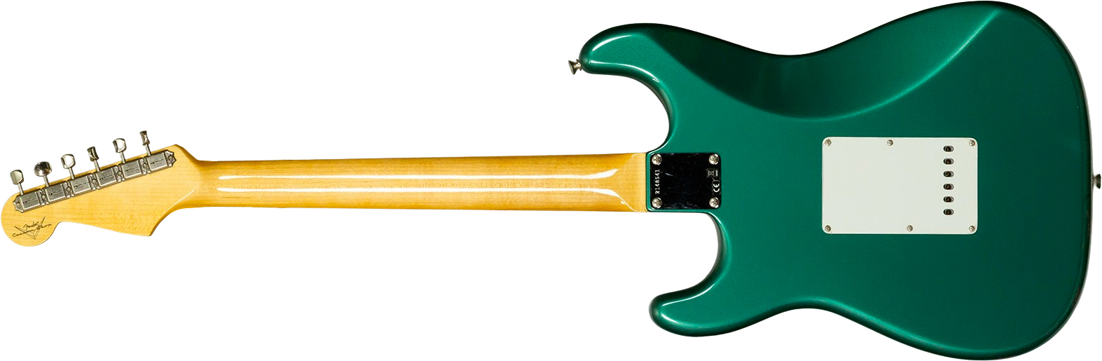 Fender Custom Shop Strat 1959 Vintage Custom 3s Trem Rw #r148541 - Time Capsule Sherwood Green Metallic - Guitare Électrique Forme Str - Variation 1