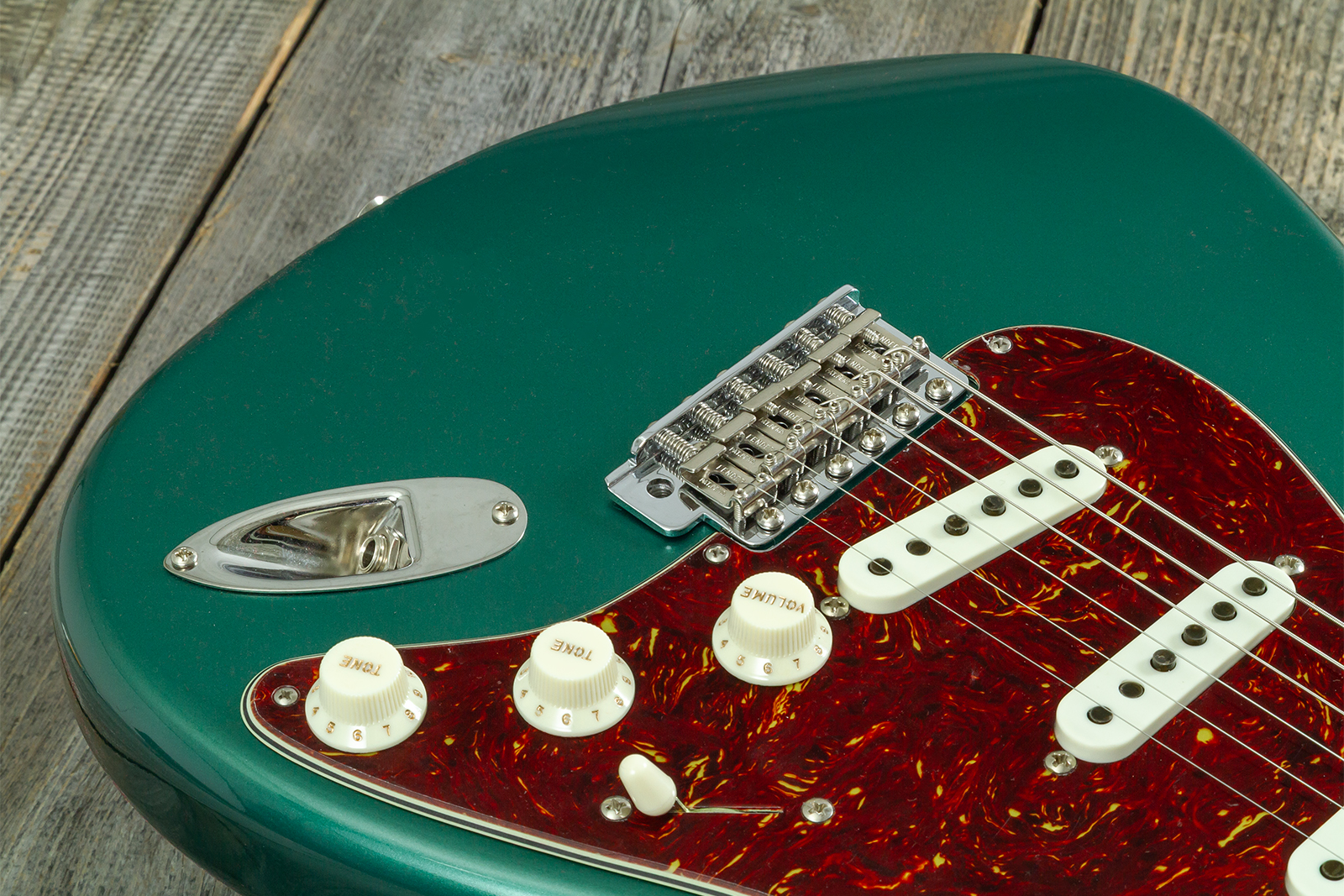 Fender Custom Shop Strat 1959 Vintage Custom 3s Trem Rw #r148541 - Time Capsule Sherwood Green Metallic - Guitare Électrique Forme Str - Variation 4