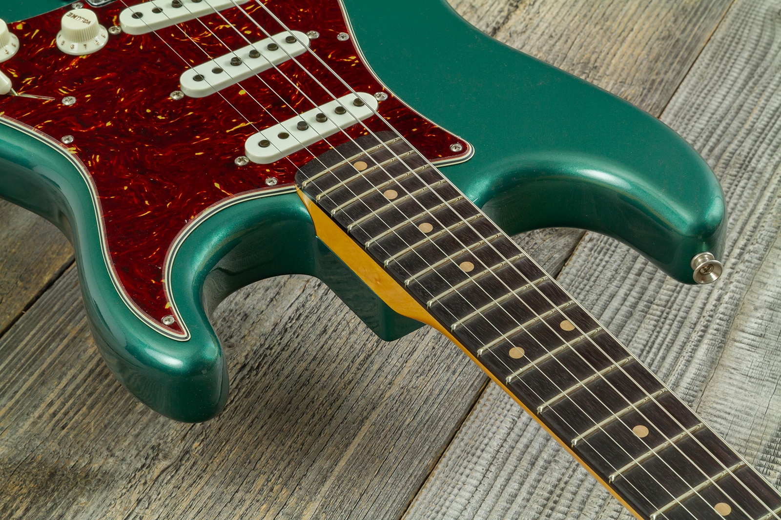Fender Custom Shop Strat 1959 Vintage Custom 3s Trem Rw #r148541 - Time Capsule Sherwood Green Metallic - Guitare Électrique Forme Str - Variation 5