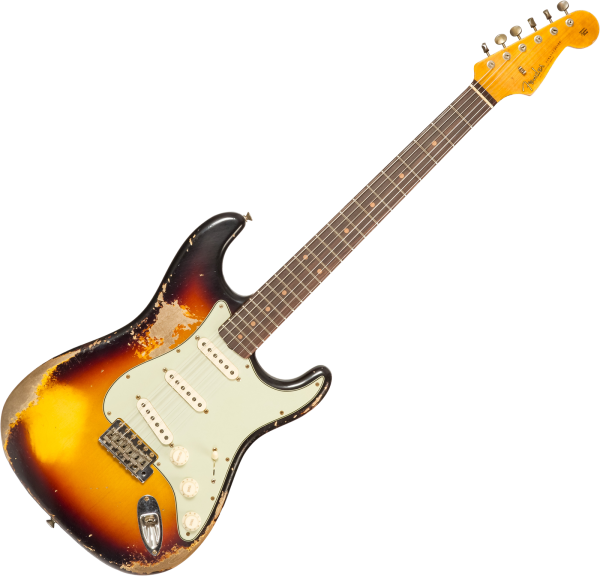 ギター Fender homage strattype 3sunberst Fender Made in Japan Hybrid II Stratocaster 3-Color Sunburst