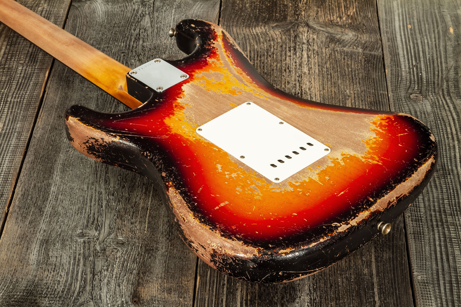 Fender Custom Shop Strat 1961 Masterbuilt K.mcmillin 3s Trem Rw #r127893 - Ultimate Relic 3-color Sunburst - Guitare Électrique Forme Str - Variation 