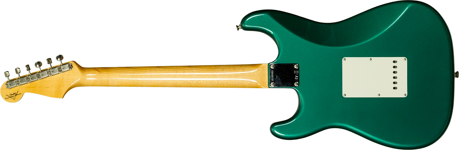 Fender Custom Shop Strat 1962 Vintage Custom 3s Trem Mn - Time Capsule Sherwood Green Metallic - Guitare Électrique Forme Str - Variation 1