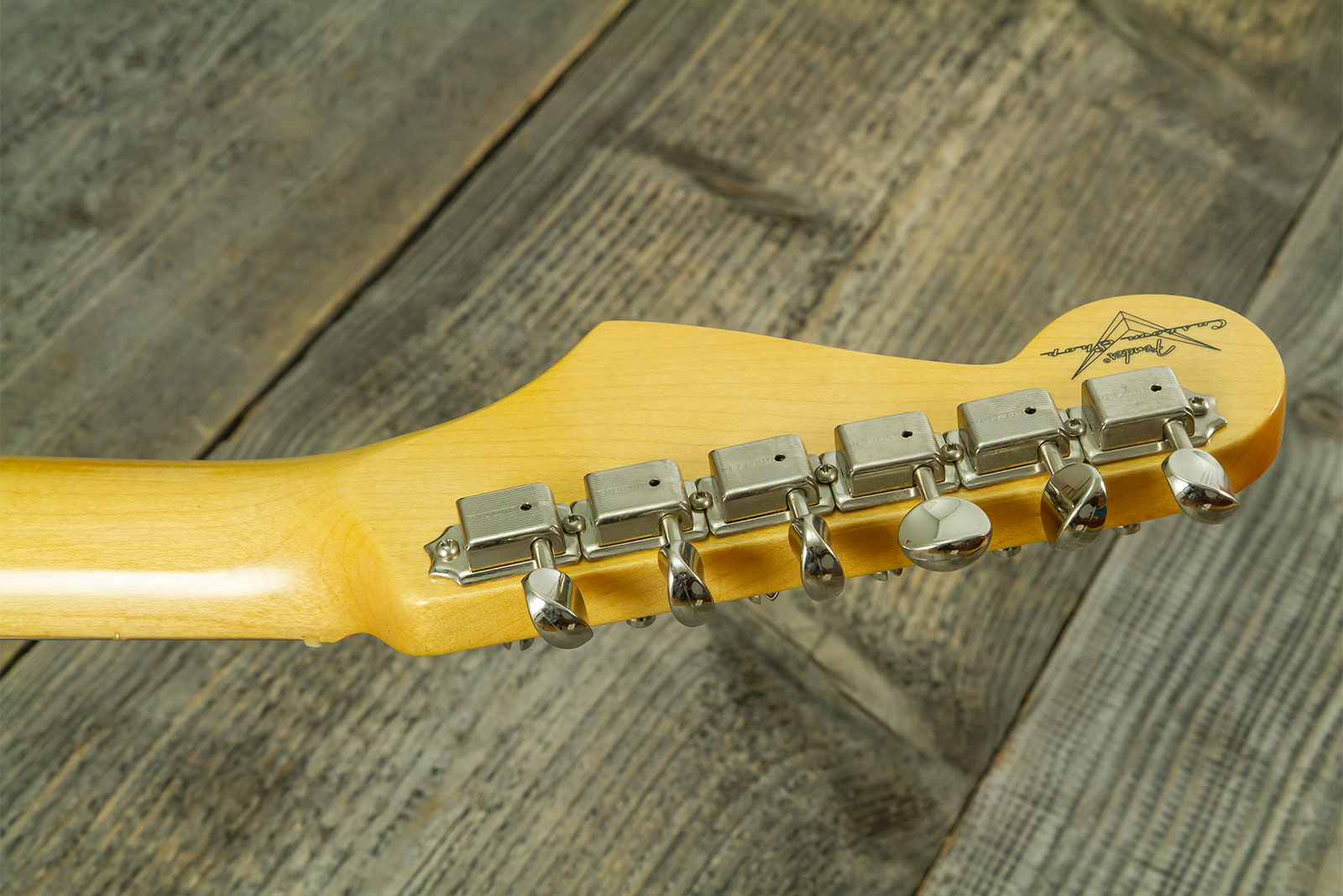 Fender Custom Shop Strat 1962 Vintage Custom 3s Trem Mn - Time Capsule Sherwood Green Metallic - Guitare Électrique Forme Str - Variation 21