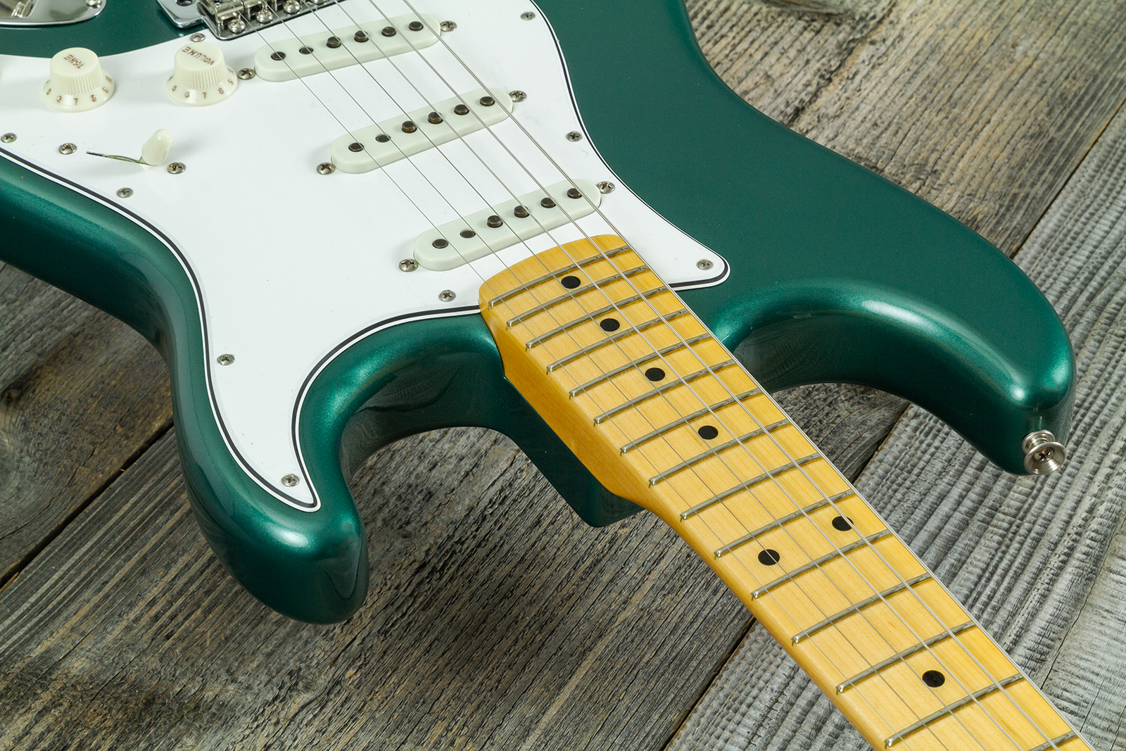 Fender Custom Shop Strat 1962 Vintage Custom 3s Trem Mn - Time Capsule Sherwood Green Metallic - Guitare Électrique Forme Str - Variation 4