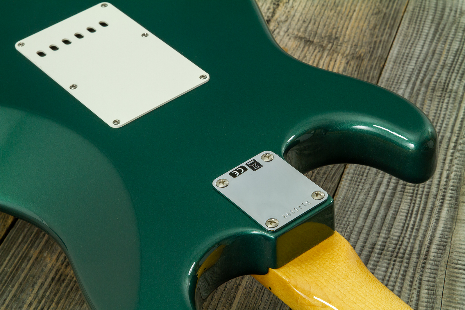 Fender Custom Shop Strat 1962 Vintage Custom 3s Trem Mn #r146869 - Time Capsule Sherwood Green Metallic - Guitare Électrique Forme Str - Variation 8