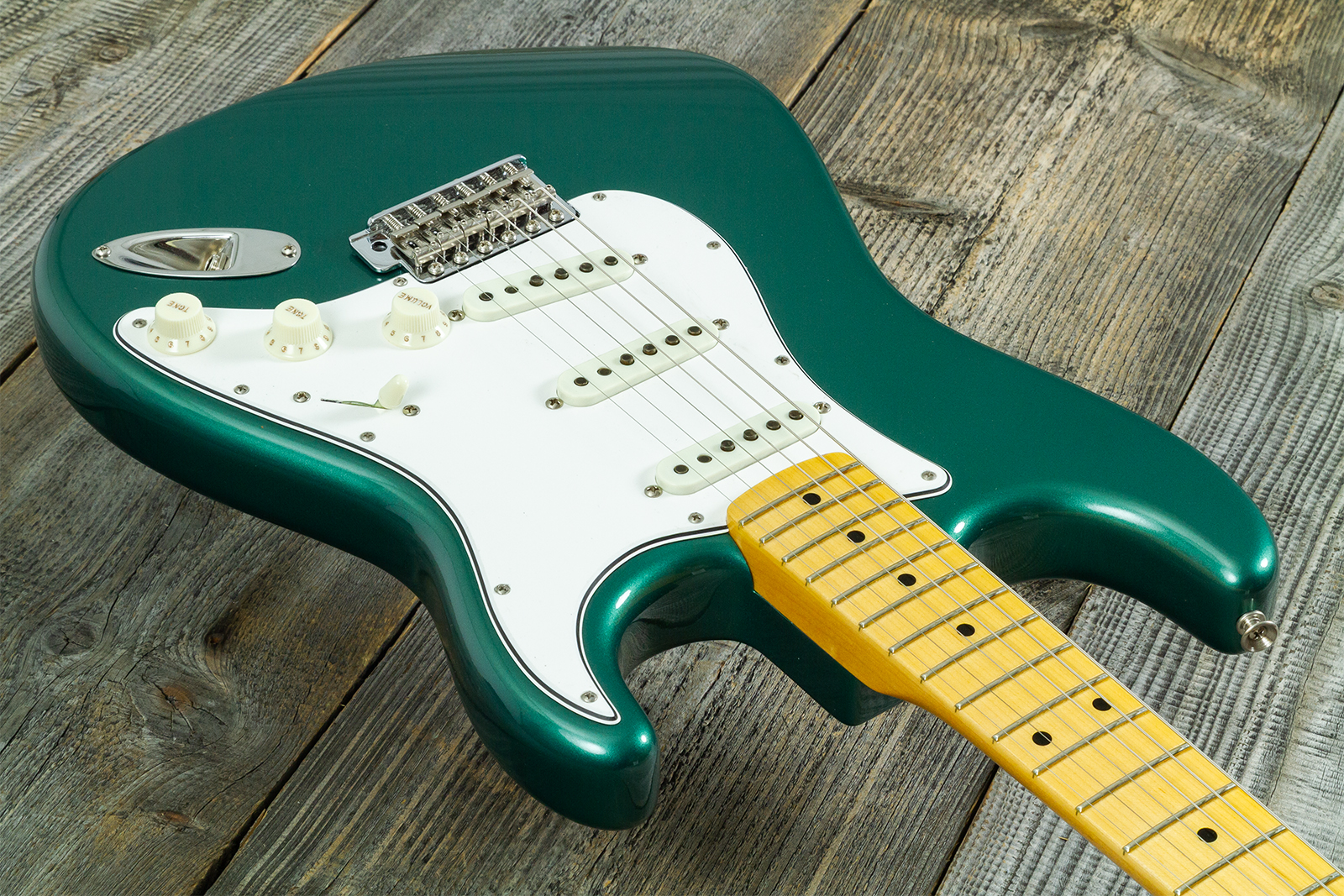 Fender Custom Shop Strat 1962 Vintage Custom 3s Trem Mn #r147972 - Time Capsule Sherwood Green Metallic - Guitare Électrique Forme Str - Variation 2