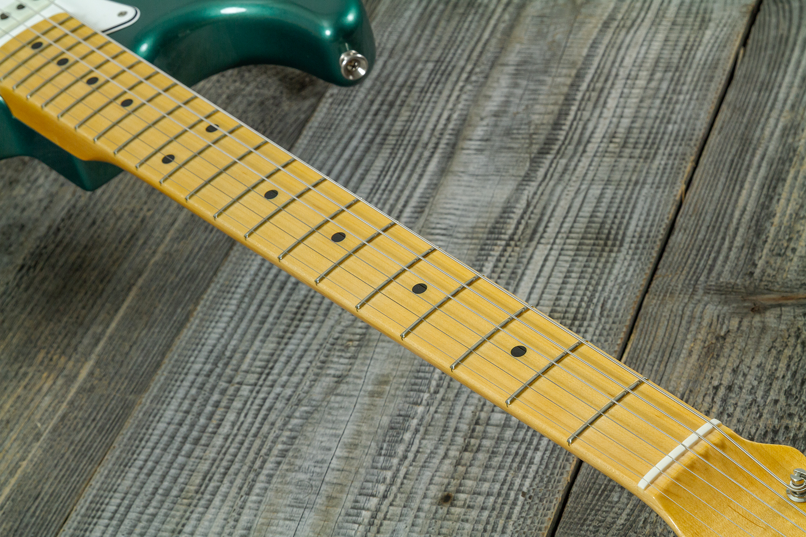 Fender Custom Shop Strat 1962 Vintage Custom 3s Trem Mn #r147972 - Time Capsule Sherwood Green Metallic - Guitare Électrique Forme Str - Variation 6