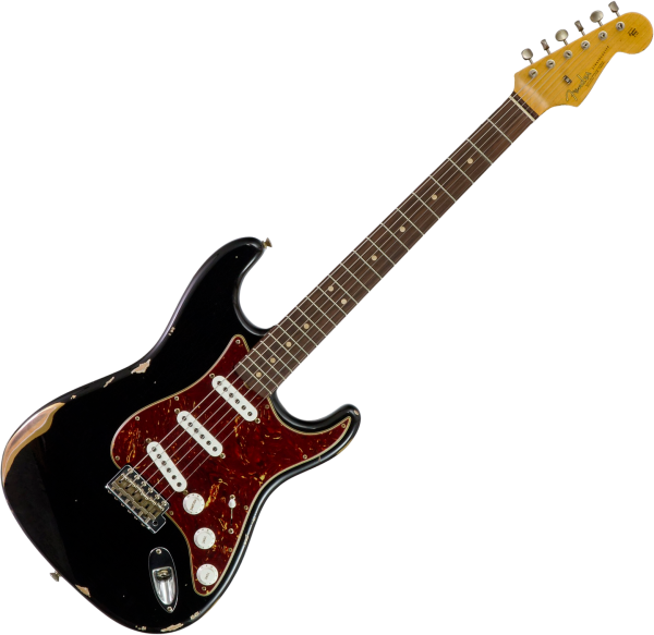 Fender Custom Shop 1963 Stratocaster #R143861 - relic black o. hle