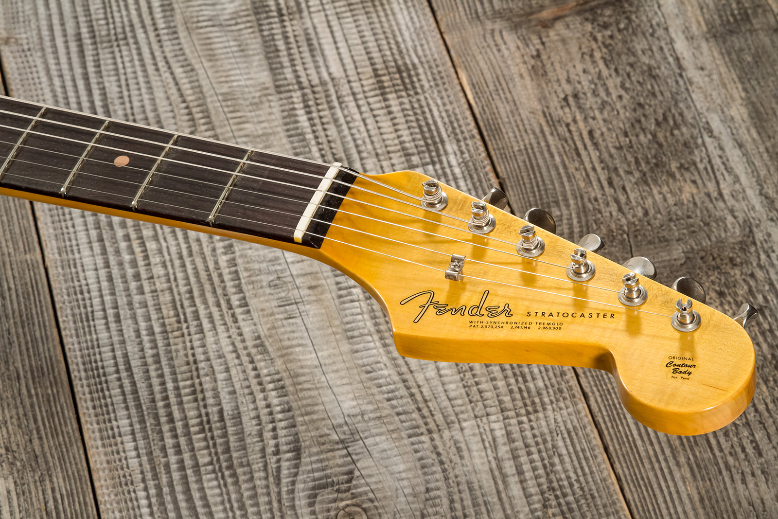 Fender Custom Shop Strat 1964 3s Trem Rw #cz570381 - Journeyman Relic Aged Surf Green - Guitare Électrique Forme Str - Variation 7
