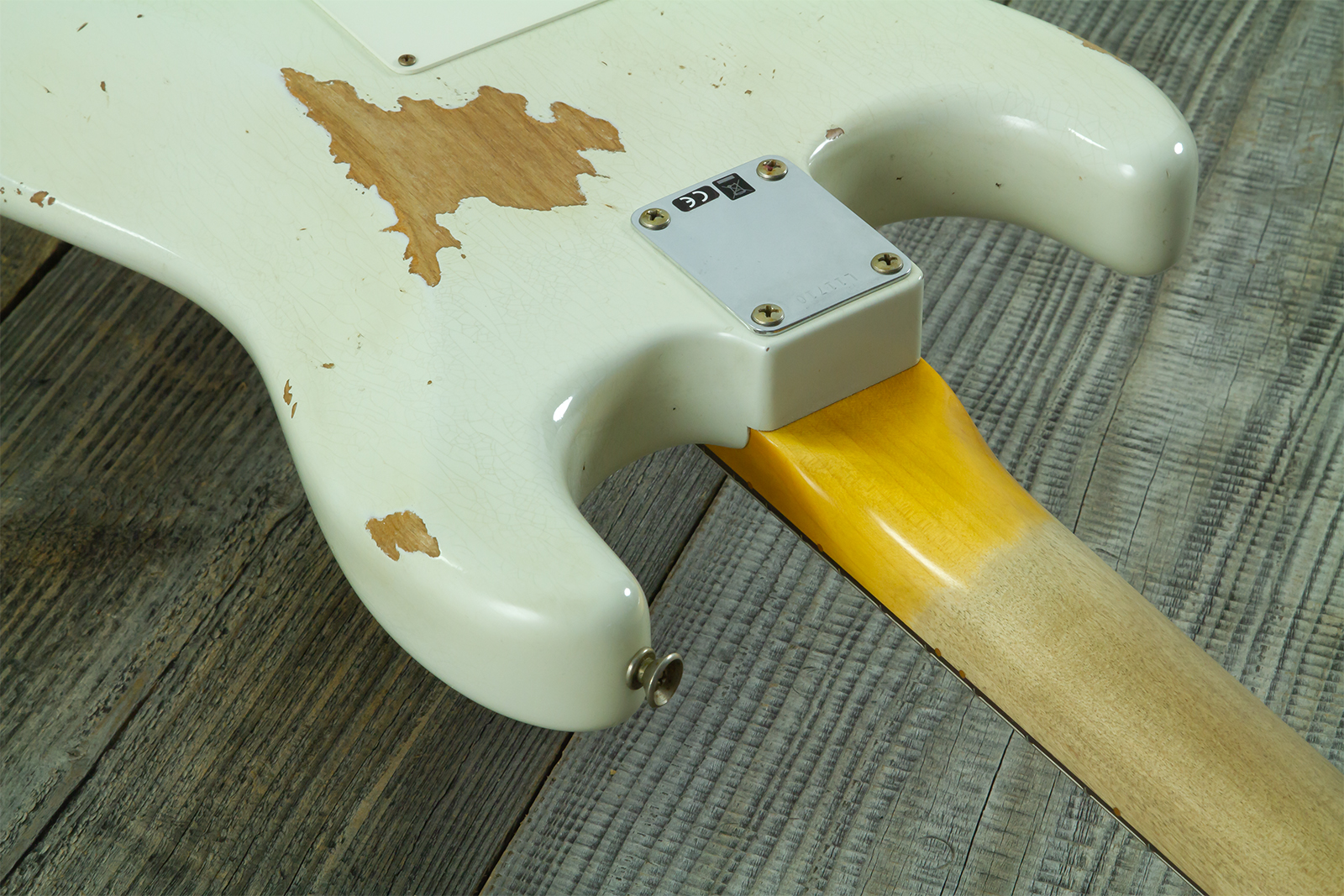 Fender Custom Shop Strat 1964 L-series 3s Trem Rw #l11710 - Heavy Relic Olympic White - Guitare Électrique Forme Str - Variation 12