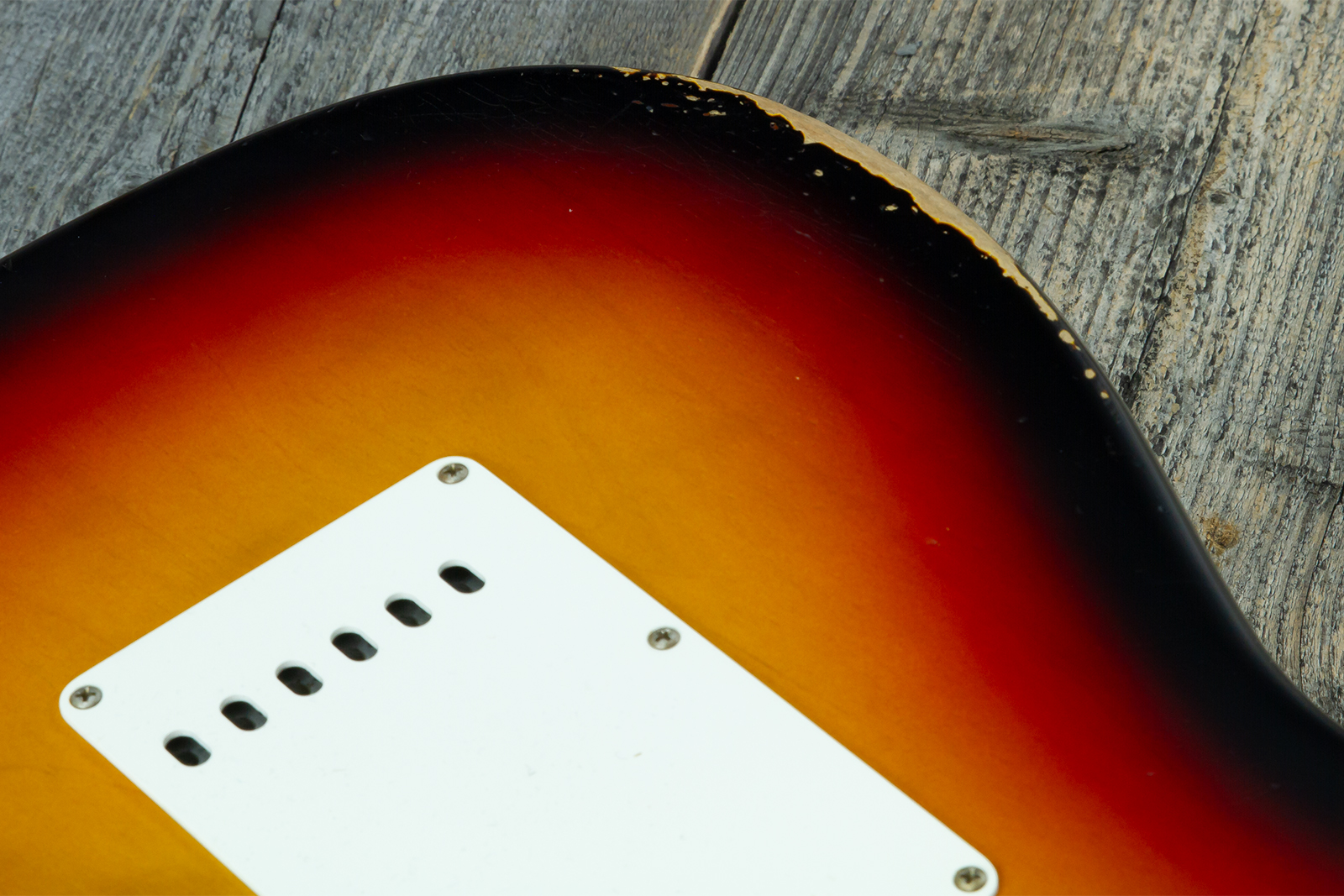 Fender Custom Shop Strat 60s Mb A.hicks 3s Trem Rw #4681 #ah0416 - Relic 3-color Sunburst - Guitare Électrique Forme Str - Variation 9