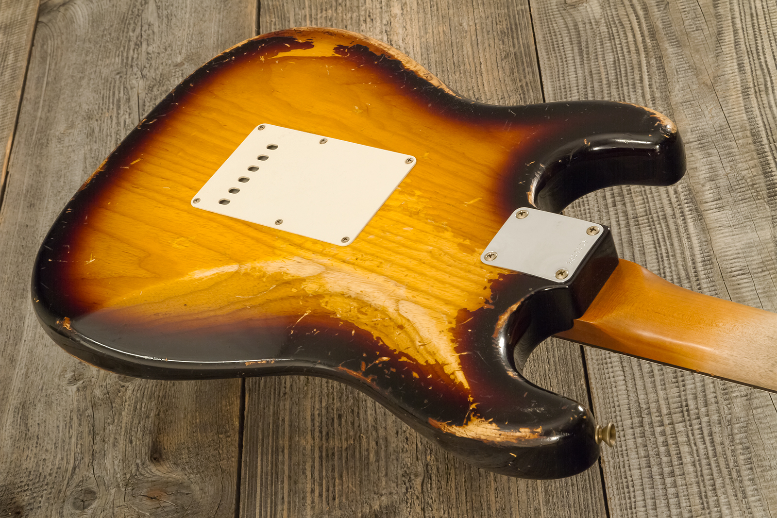 Fender Custom Shop Strat Masterbuilt L.perry 3s Trem Rw #r132309 - Heavy Relic 2-color Sunburst - Guitare Électrique Forme Str - Variation 11