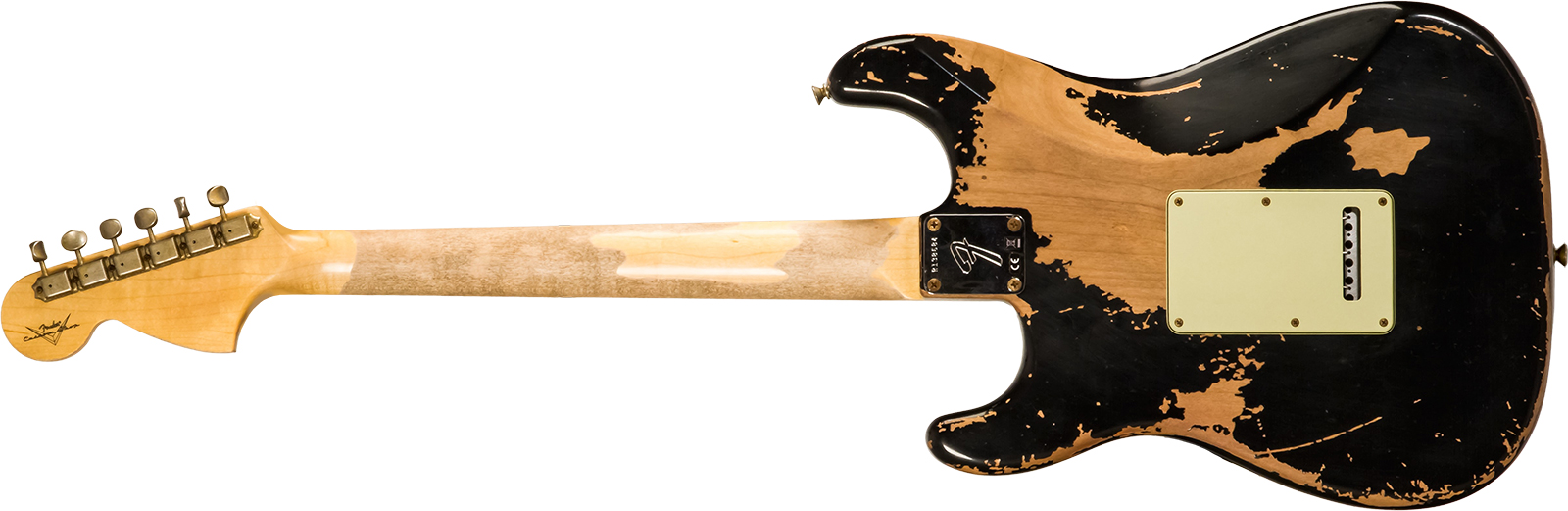 Fender Custom Shop Strat Michael Landau 1968 Signature Trem 3s #r138684 - Relic Black - Guitare Électrique Forme Str - Variation 1