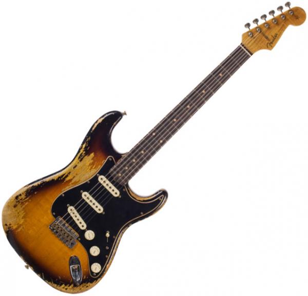 Guitare électrique solid body Fender Custom Shop Poblano Stratocaster - Super heavy relic 3-color sunburst