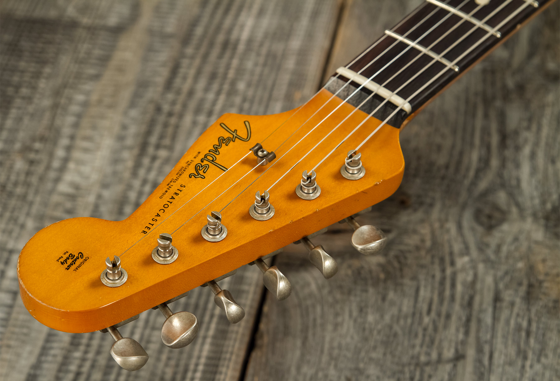 Fender Custom Shop Strat Sandblasted Masterbuilt P.walker #r117542 - Heavy Relic 3-color Sunburst - Guitare Électrique Forme Str - Variation 7