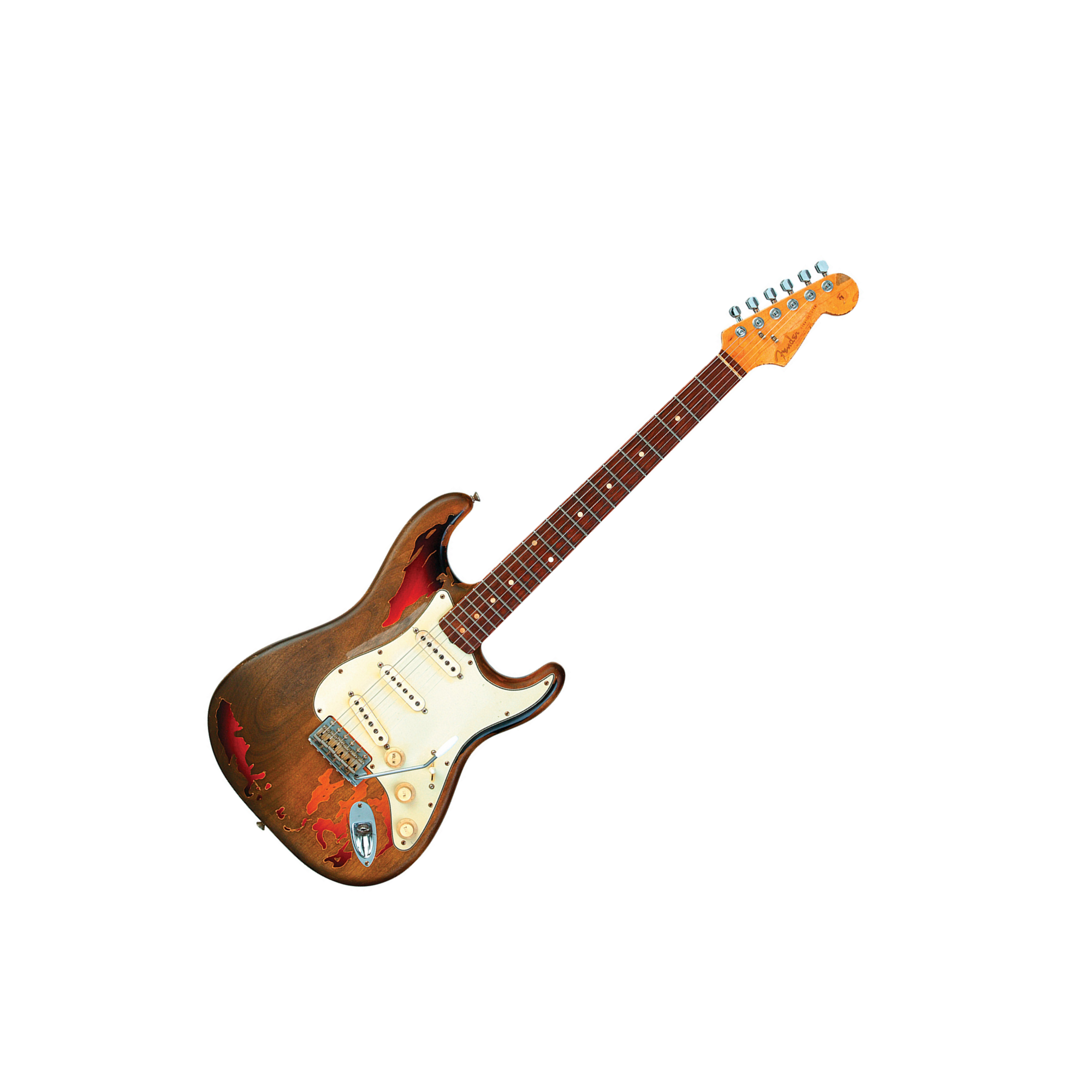Fender Custom Shop Rory Gallagher Strat Rw - Relic 3-color Sunburst - Guitare Électrique Forme Str - Variation 5