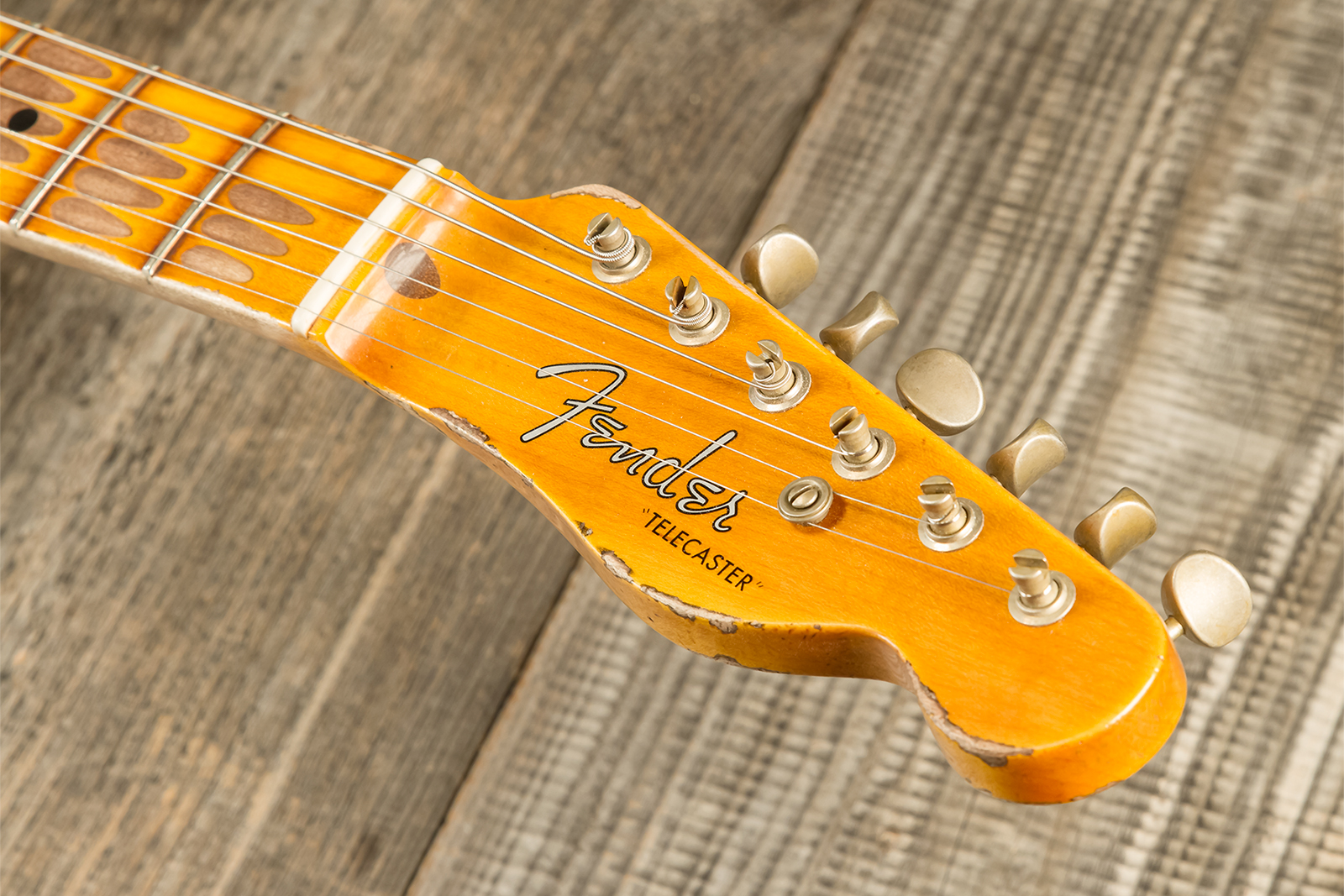 Fender Custom Shop Tele 1951 Sh Mn #r13524 - Super Heavy Relic Natural - Guitare Électrique Forme Tel - Variation 10